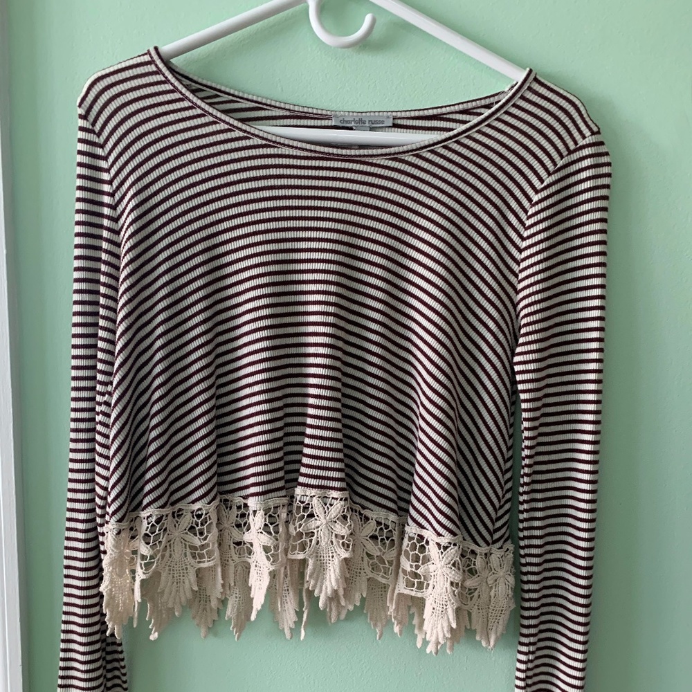 Charlotte Russe long sleeve crop top